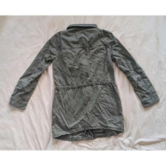 Abercrombie & Fitch Kids Coat Jacket Girls Safari Utility Green Zip XL/16 - Picture 2 of 7